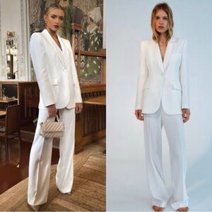 ZARA Shulder paded Elegant White Blazer